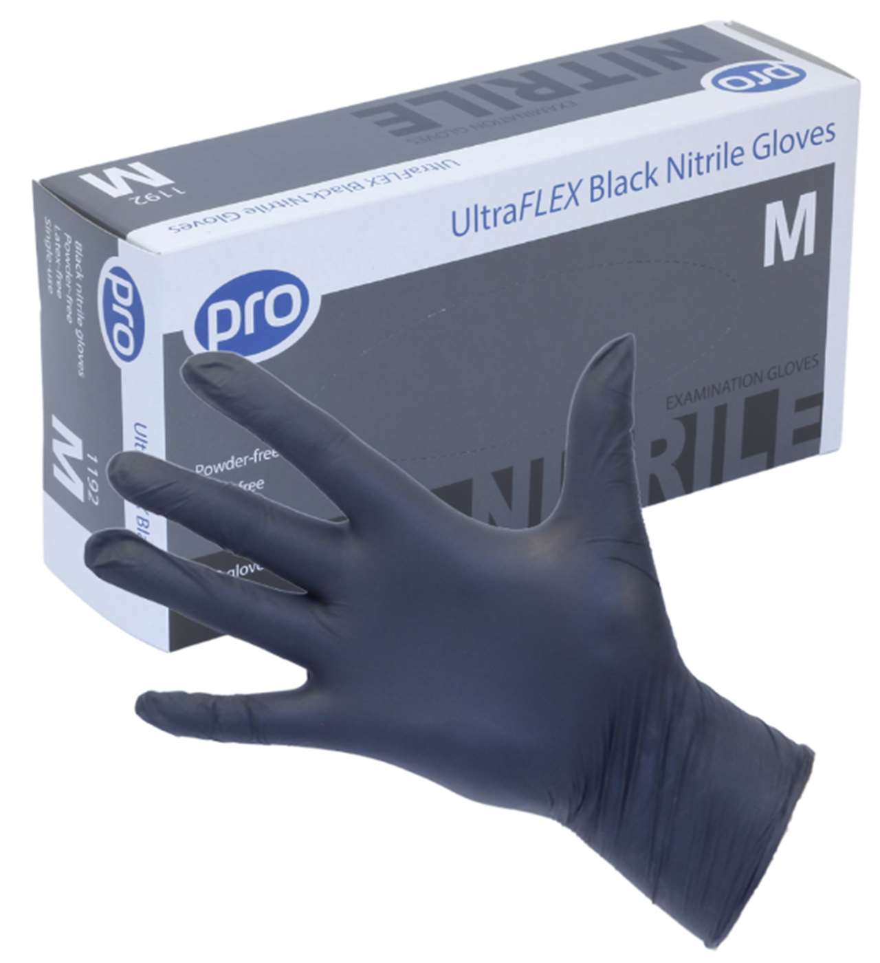 UltraFLEX Black Nitrile Gloves-Small, Medium, Large, Extra Large