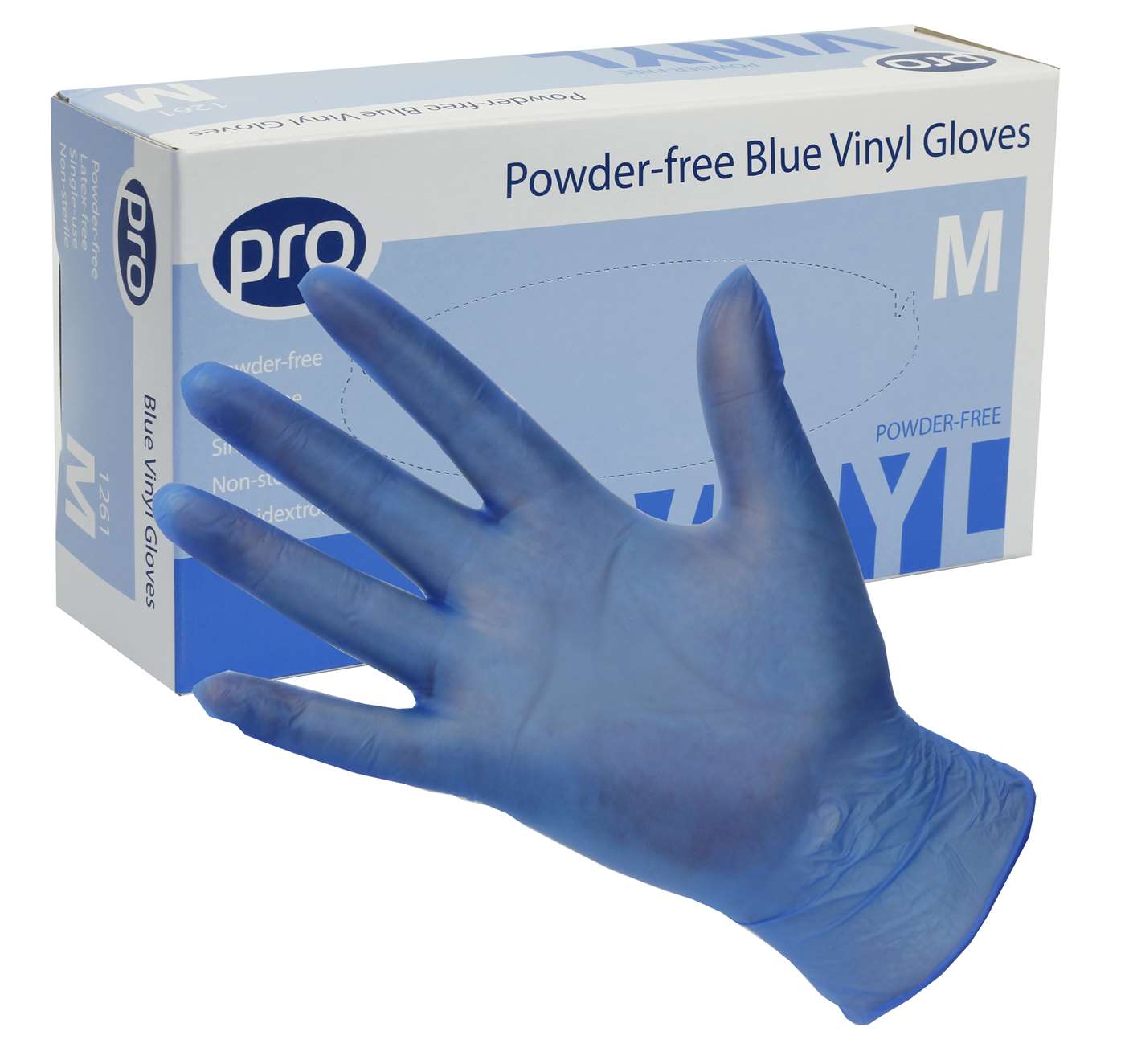 Powder-Free Blue Vinyl Gloves -Small, Medium, Large, Extra Large - Click Image to Close